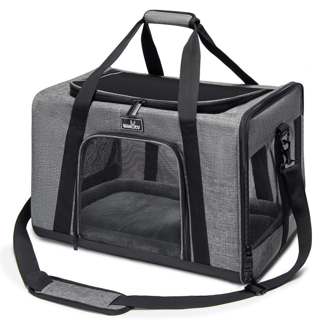 Wakytu Transportbox für Katze Hund, Transporttasche für Haustiere, Faltbare Hundetransportbox Katzen