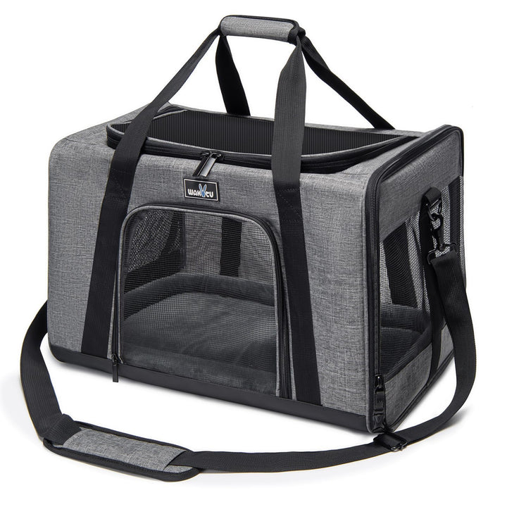 Wakytu Transportbox für Katze Hund, Transporttasche für Haustiere, Faltbare Hundetransportbox Katzen
