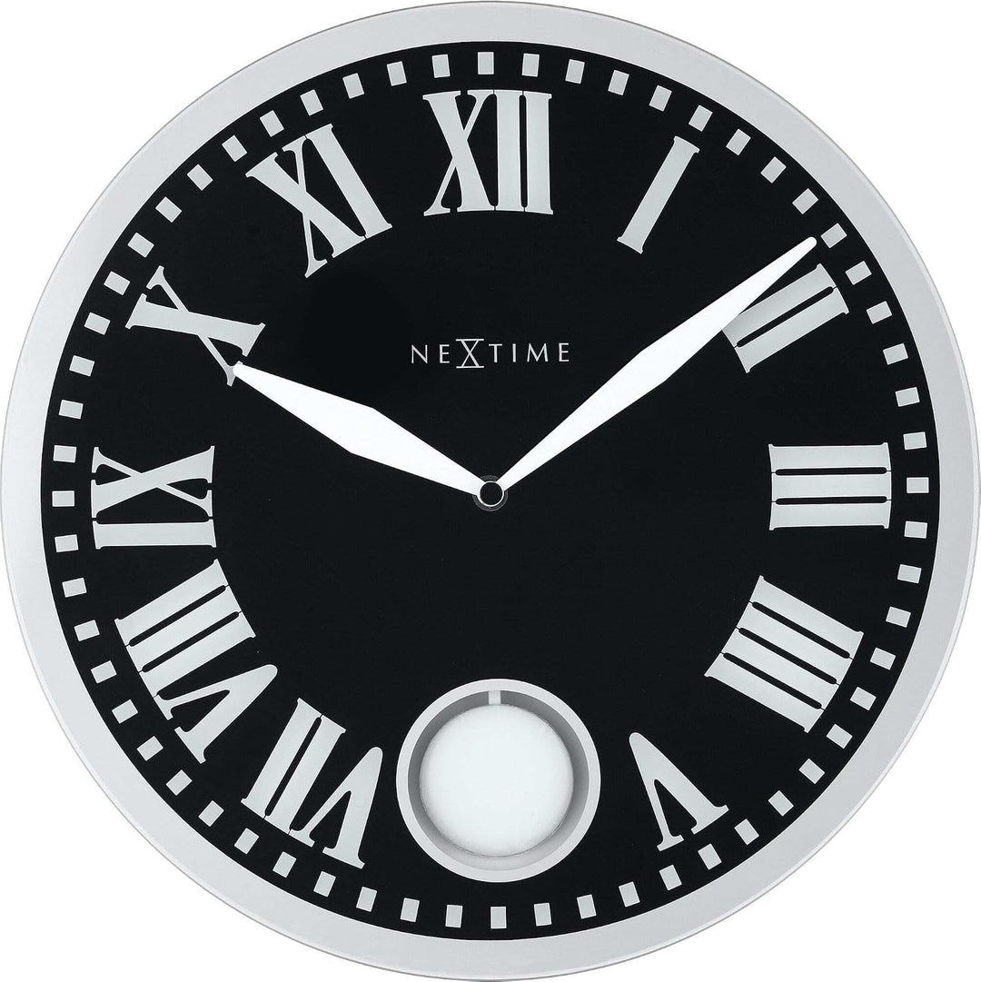 NeXtime Wanduhr - 43 x 4.2 cm - Glas - Weiss - &
