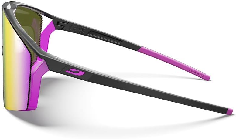 Julbo Unisex Edge Sunglasses Einheitsgrösse Matt Schwarz / Rosa, Einheitsgrösse Matt Schwarz / Rosa