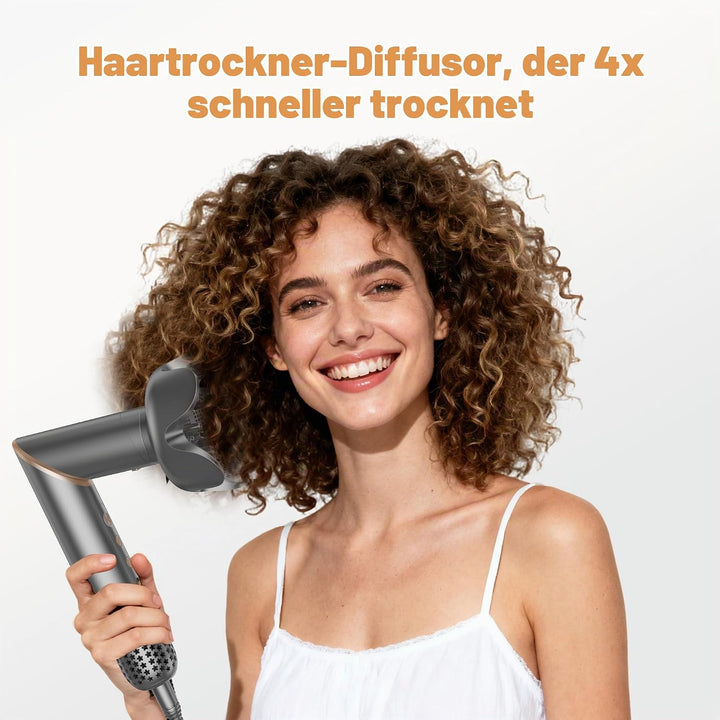 Hair Styler Set, Airstyler 6 in 1, Haarstyler 6 in 1, Multistyler 110000 U/MIN mit Warmluftbürste, H