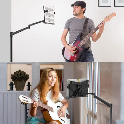 Smatree Notenständer iPad Floor Stand, iPad Mini 6 8,3 Zoll Mount Holder 360 Grad Drehbar Höhenverst
