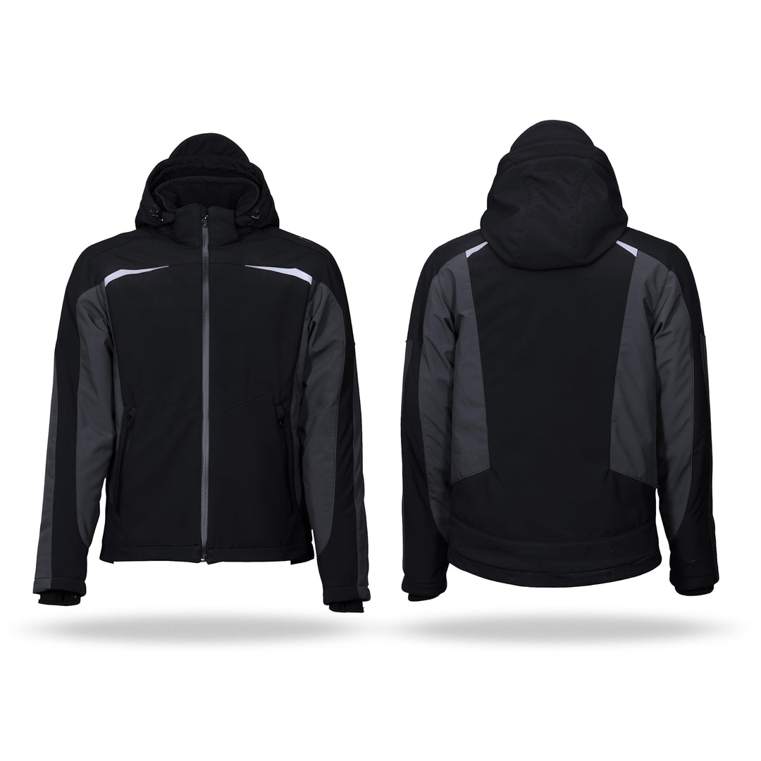 KÜBLER Workwear KÜBLER WEATHER Softshelljacke schwarz, Grösse M, Unisex-Arbeitsjacke aus Mischgewebe