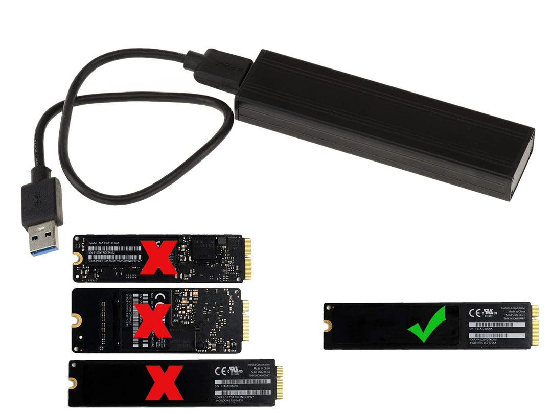 KALEA-INFORMATIQUE Kompatibles externes Gehäuse für Mac Air 2012 SSDs zu USB3 (USB 3.0 SUPERSPEED) f