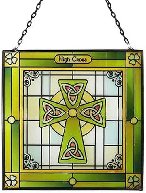Royal Tara Sonnenfänger aus Buntglas Paneel Hausdekoration (Hohes Kreuz), Hohes Kreuz