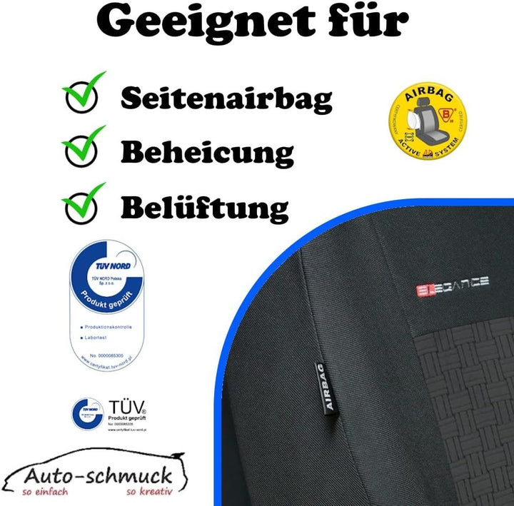 Auto-schmuck T5 Sitzbezüge nach Mass Autoplanen perfekte Passform Schonbezüge Sitzschoner Velour + S