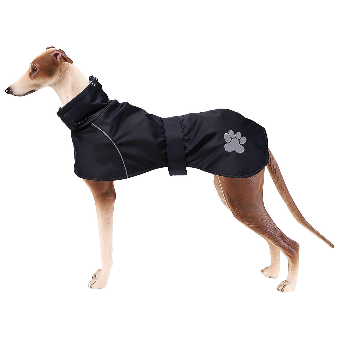 Geyecete Hundemantel Wasserdichter fur Windhund, Winter Hundejacken mit warmem plüschfutter, Regenma