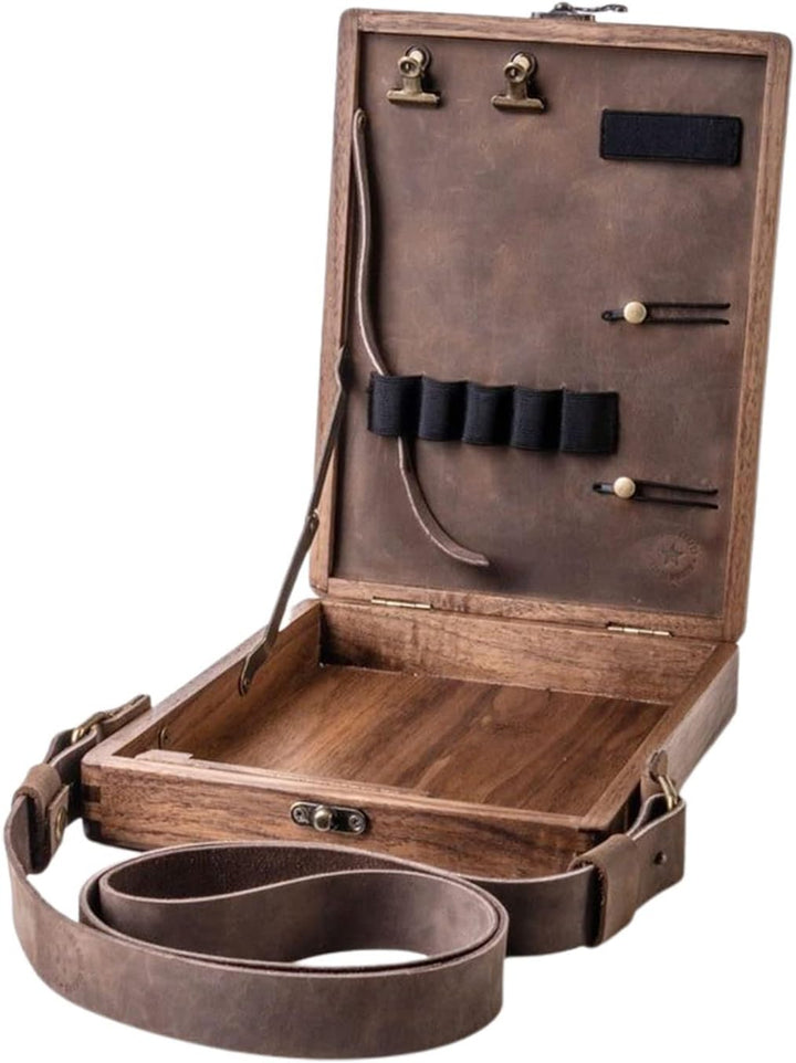 Writers Messenger Wood Box Paint Brush Holder A5 Künstler Werkzeug Aufbewahrungsbox Multifunktionale