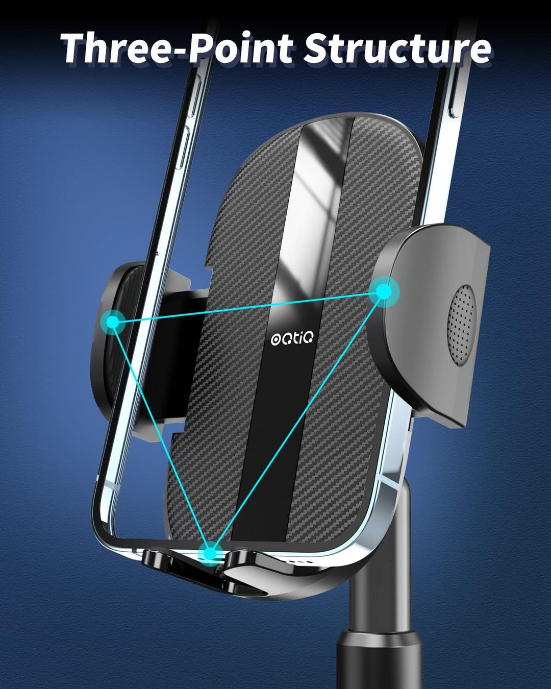 OQTIQ Handyhalterung Auto Getränkehalter – Tasten-Entriegelung & 360° Kugelgelenk | Ausziehbarer Arm