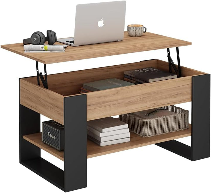 Vicco Couchtisch Lifto, Eiche/Anthrazit, 92 x 51 cm mit Liftfunktion, Oak/Anthracite
