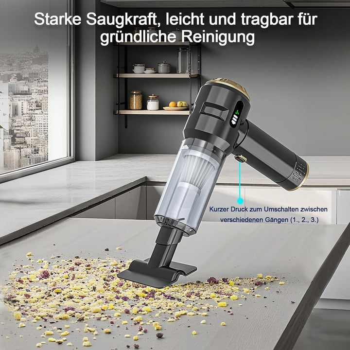 Schnurloser Handstaubsauger,Wiederaufladbarer,Tragbarer,Leichter Staubbläser,22000PA Starke Saugkraf