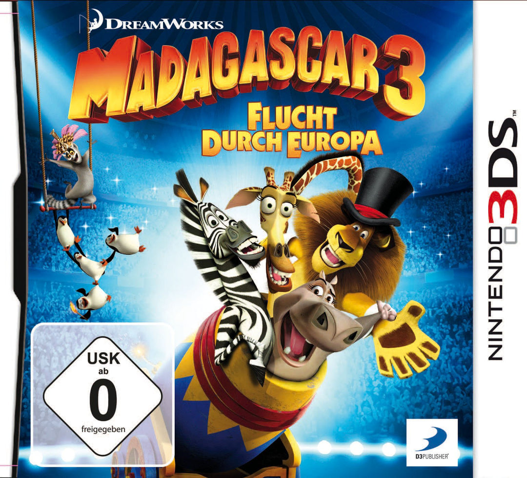 Madagascar 3 - Flucht durch Europa Nintendo 3DS, Nintendo 3DS