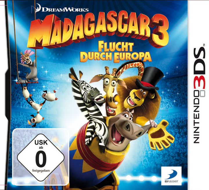 Madagascar 3 - Flucht durch Europa Nintendo 3DS, Nintendo 3DS