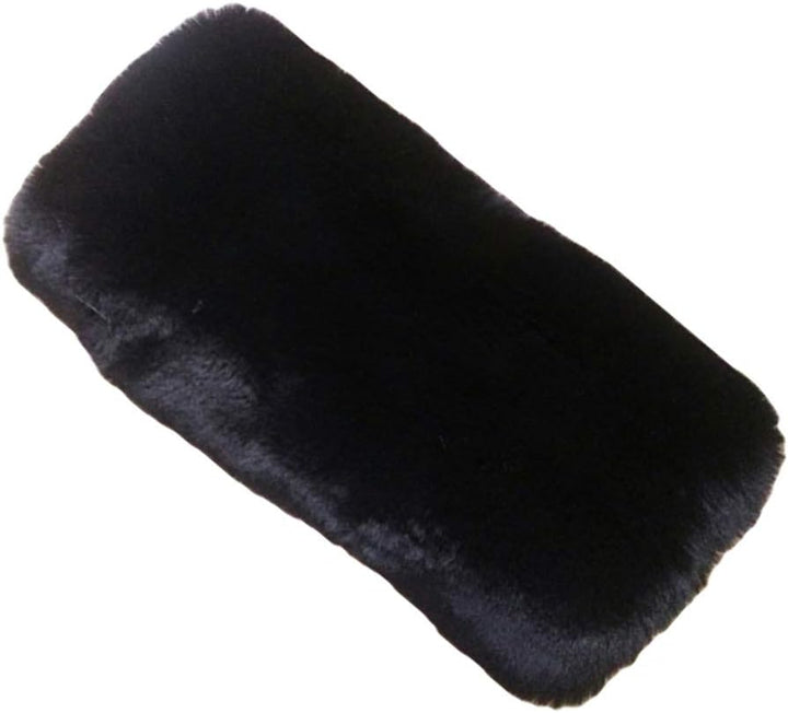 VORCOOL Kunstpelz Hand Muffs Schwarz Warm Kunstpelz Winter Muffs für Männer Mädchen