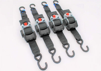4 Stück Automatik Zurrgurt Spanngurt mit S-Haken 3,0m x 50 mm 750/1500 daN