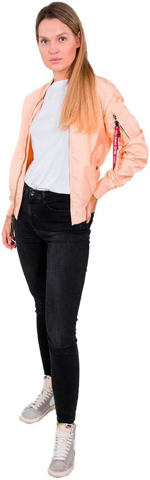 Alpha Industries Damen Bomberjacke XS Apricot, XS Apricot