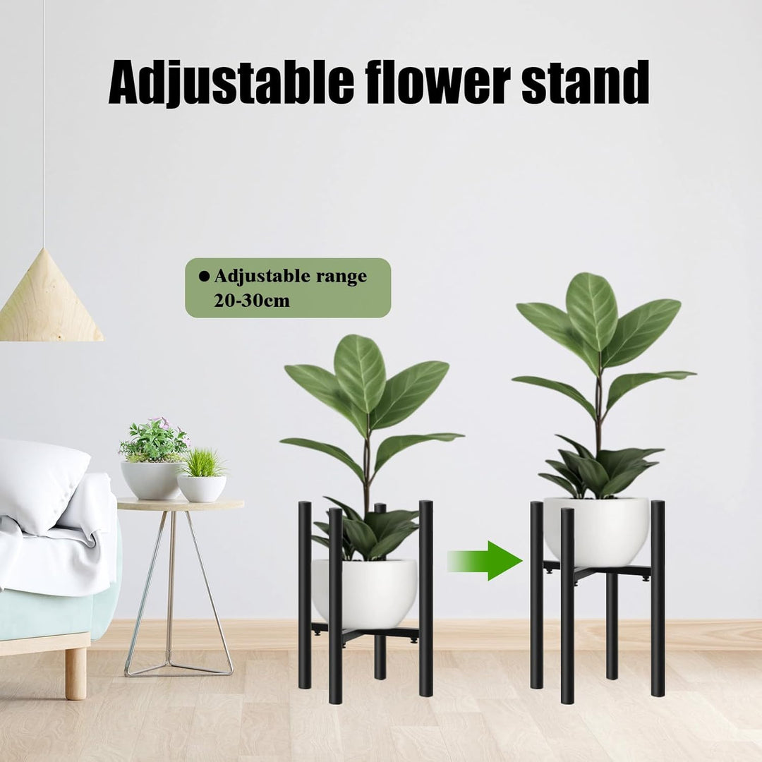Blumenständer, Verstellbarer Pflanzenständer, Blumenhocker Metall, Pflanzenregal, Modernes Regal für