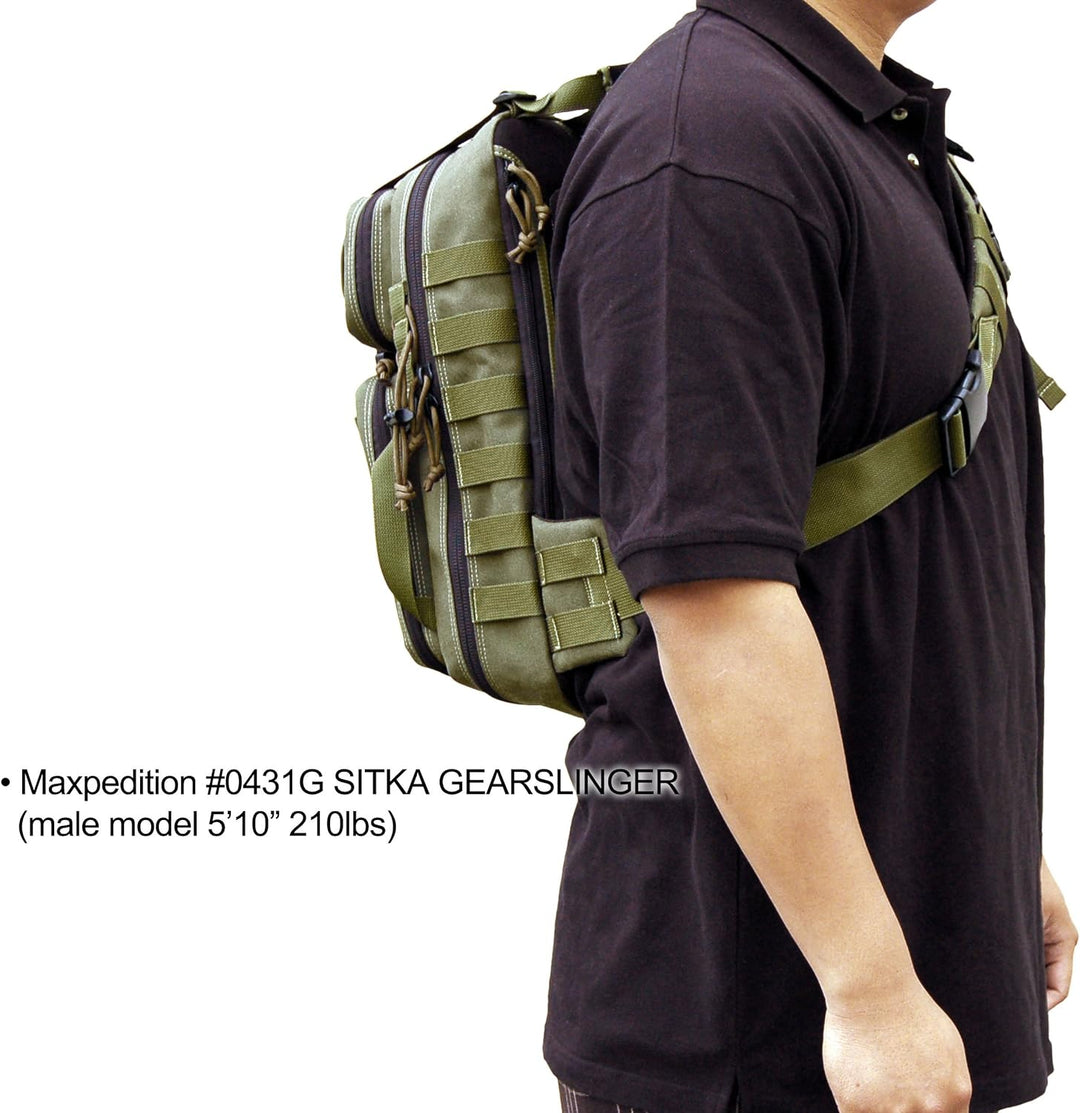 Maxpedition Gearslinger Sitka, 10 liters Khaki-foliage, Khaki-foliage