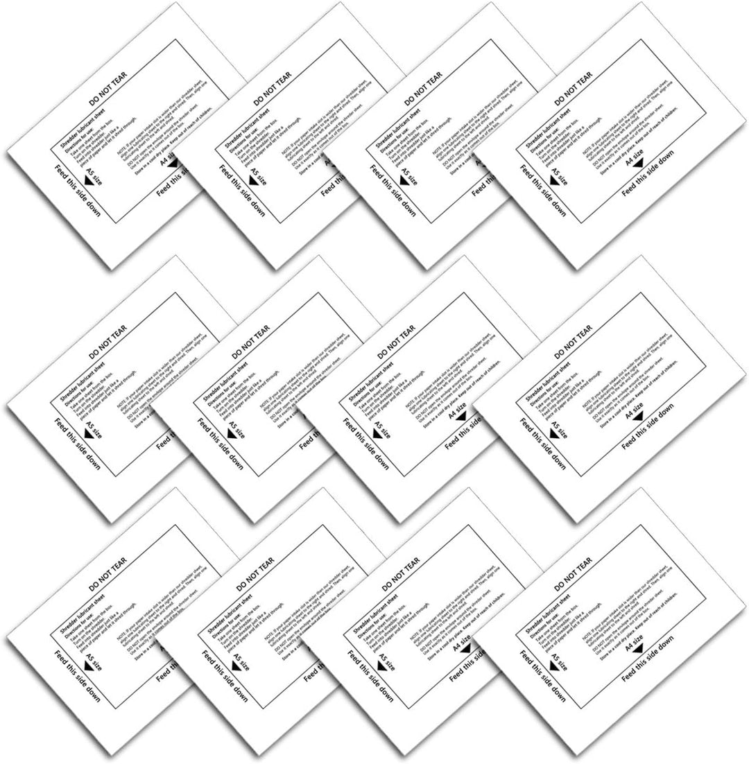 Ansoon Papiervernichter Schmierstoff Blätter 12PCS white-12PCS, 12PCS