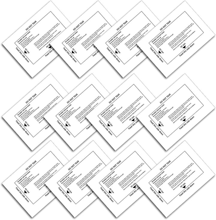 Ansoon Papiervernichter Schmierstoff Blätter 12PCS white-12PCS, 12PCS