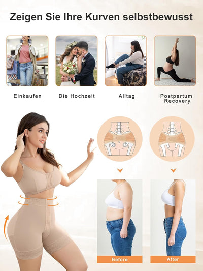 SHAPSHE Damen Bauchweg Unterhose Po Push Up Shapewear Bauch Kontrolle Figurformende Unterwäsche Hohe
