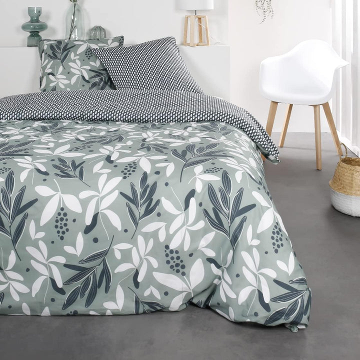 Today Bettwäsche für Doppelbett, 220 x 240 cm, Baumwolle, Bedruckt Sunshine 7,7 cm Jumeau Blau, Jume