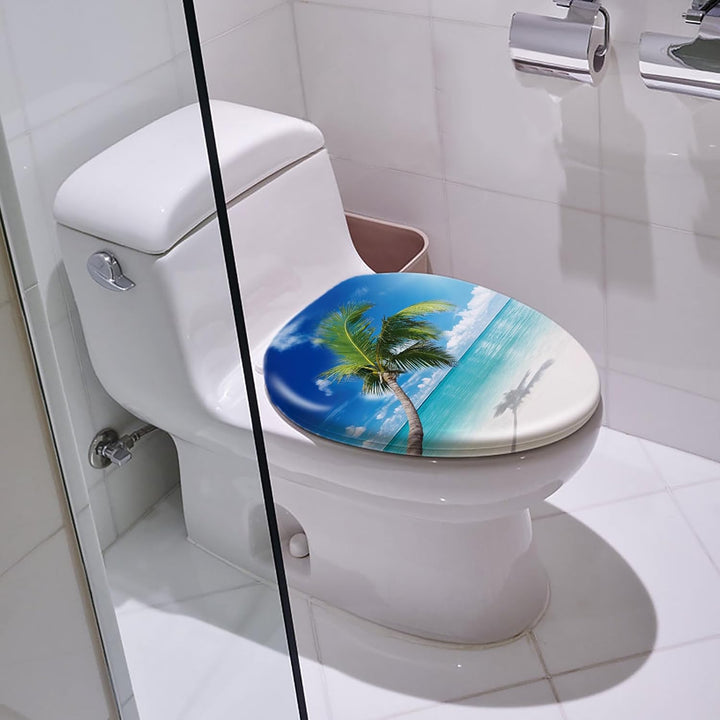 LILIIN Toilettendeckel WC Sitz, Absenkautomatik & Quick-Release, Antibakteriell, Duroplast Klodeckel