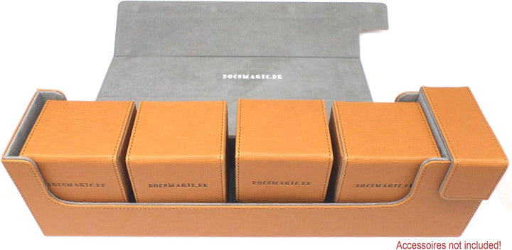 docsmagic.de Premium Magnetic Tray Long Box Gold Large - Card Deck Storage - Kartenbox Aufbewahrung