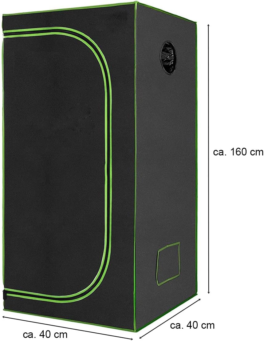 Gewächshaus Indoor Grow Pflanzenzelt Zuchtzelt Gewächszelt Tent Zelt Schrank Box G2 40x40x160cm - G2