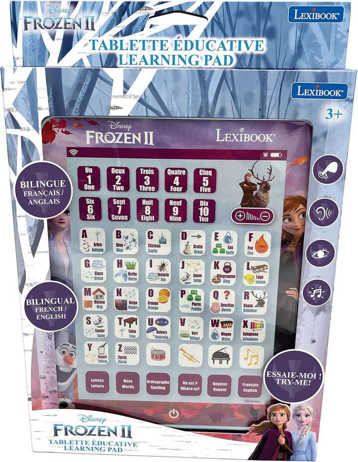 Lexibook JCPAD002FZi17 Die Eiskönigin Edukacyjny dwujęzyczny interaktywny Tablet Frozen, języki angi