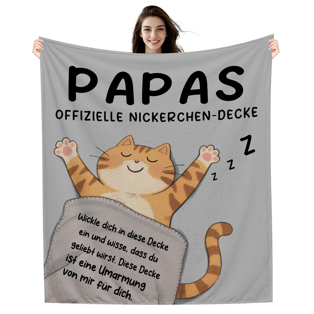Amorea Papas offizielle Nickerchen-Decke Lustige Decke für Papa Geburtstag Vatertag Kuscheldecke Ges