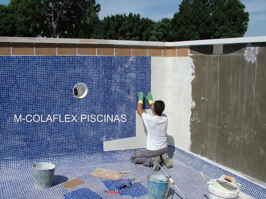 M-COLAFLEX POOLS von Tecno Prodist (5 Kg) Verbesserter flexibler Zementkleber, für die Verlegung von