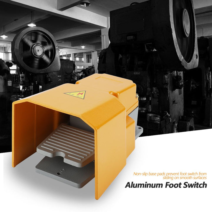 Fusspedalschalter, 250 V, 10 A, Aluminiumlegierung, ölbeständig, korrosionsbeständig, Fusspedal, Ein