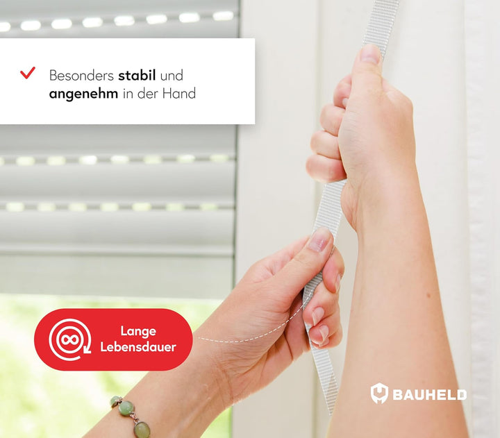 BAUHELD® 50m Rolladengurt 14mm 18mm 20mm 23mm [Made in Germany] Für Rolläden an Türen &amp; Fenster geei