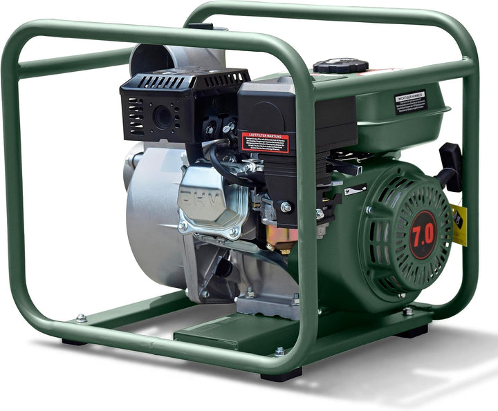 DeTec 3" Benzin Wasserpumpe Gartenpumpe (60.000 L/h, 28 Meter Förderhöhe, 3 Zoll Anschluss, 7 Meter