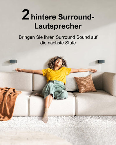 ULTIMEA 7.1ch Soundbar, Virtuelle Surround Sound System für TV, App-Steuerung, 4 kabelgebundene Surr