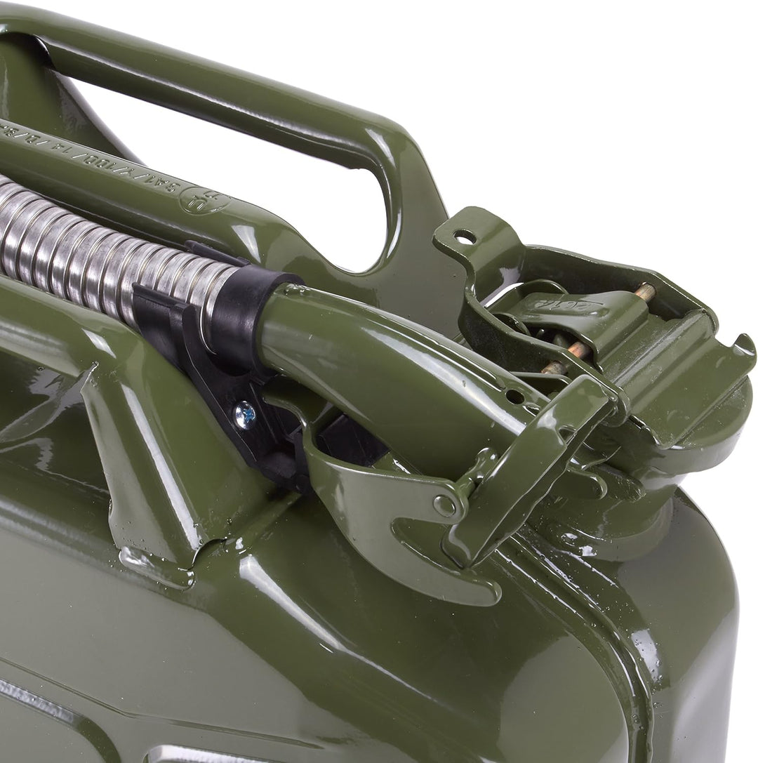 Oxid7® Ausgiesser flexibel für Metall Benzinkanister 5,10 oder 20 Liter | Olivgrün, 20mm Ausgiesser