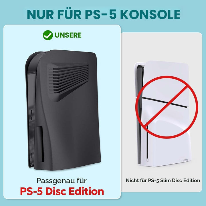 innoAura Cover für Disc Edition, Faceplate mit Kühlluftschlitzen, Anti-Kratz Staubdichtes, Premium A
