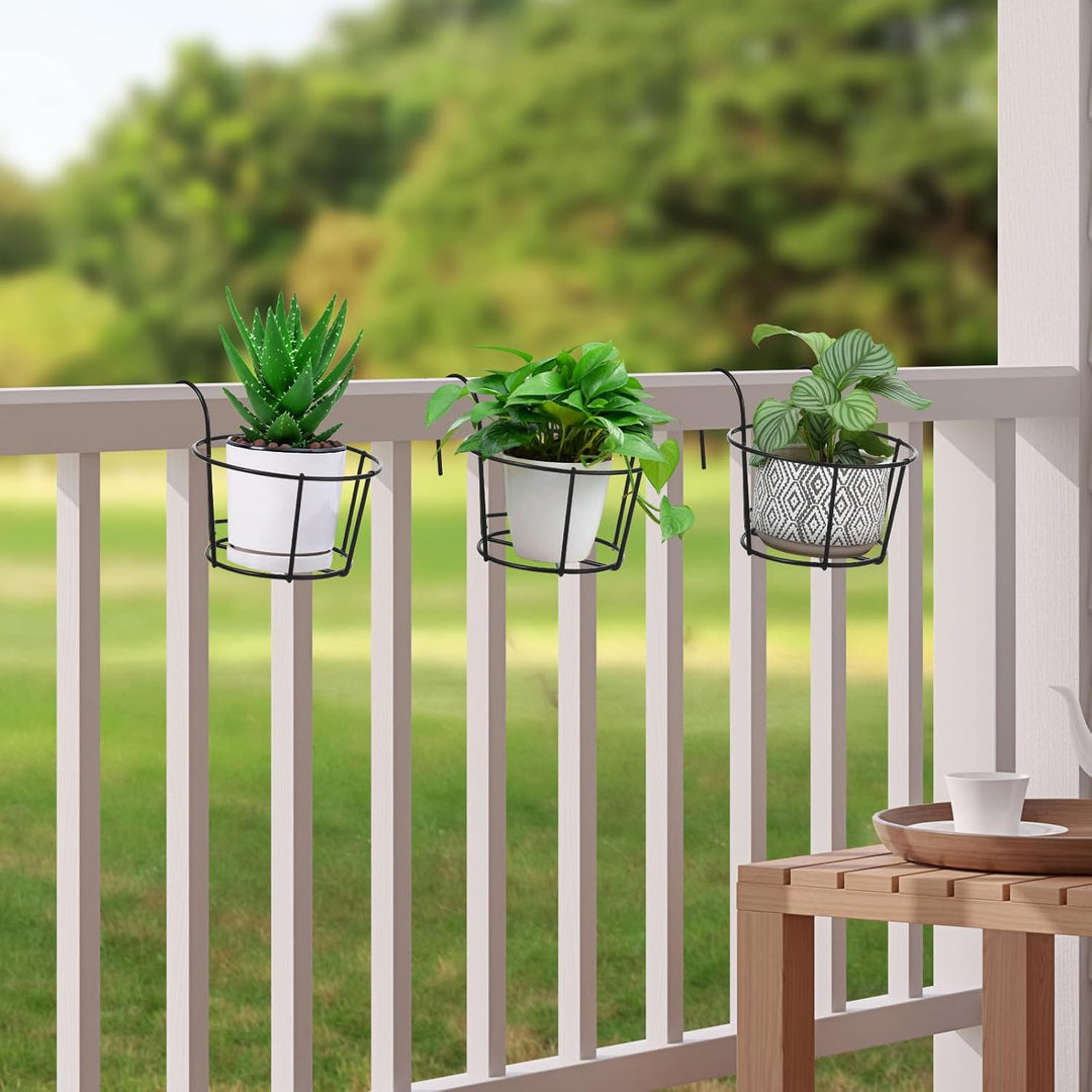 Cabilock 5 Stücke Blumentopf Halterung Balkongeländer Balkon Blumenständer Rack Pflanzkasten Balkonk