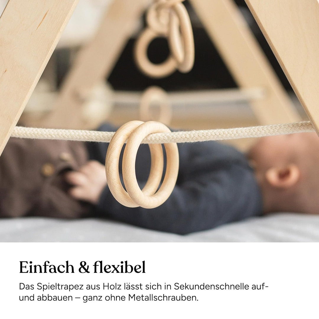 Ehrenkind® Spielbogen Baby | Spielbogen Baby Holz inkl. DIY Zubehör Set | Fördert die Motorik | Spie