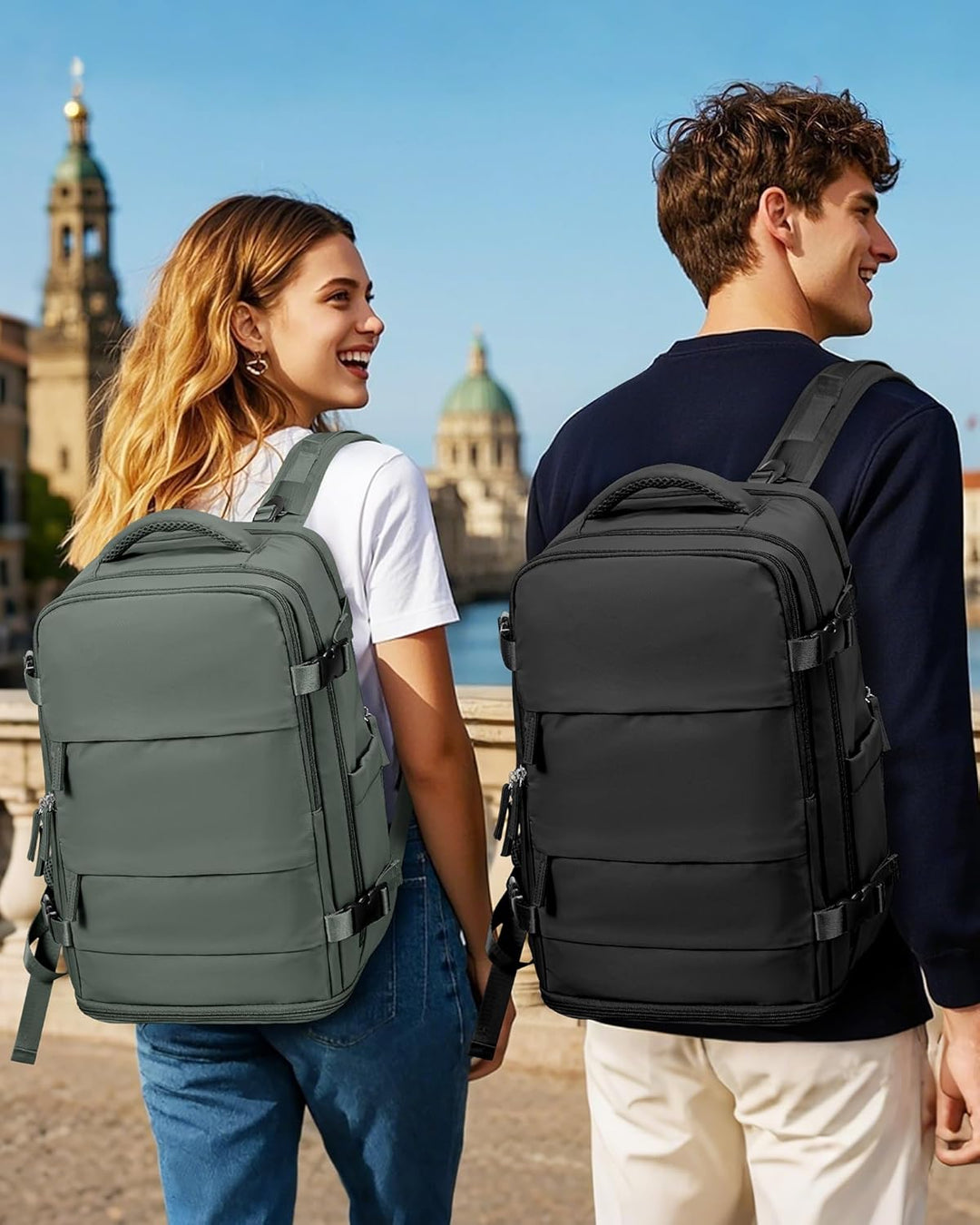 SZLX Grosser Reiserucksack Damen,Vakuum Rucksack mit Pumpe Ryanair Handgepäck 40x30x20 Herren, Wizza