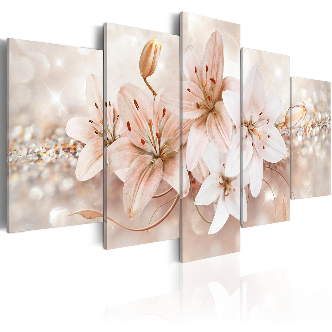 murando Acrylglasbild Blumen Lilien 100x50 cm 5 Teilig Wandbild auf Acryl Glas Bilder Kunstdruck Mod