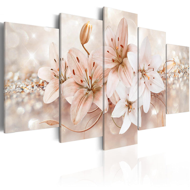 murando Acrylglasbild Blumen Lilien 100x50 cm 5 Teilig Wandbild auf Acryl Glas Bilder Kunstdruck Mod