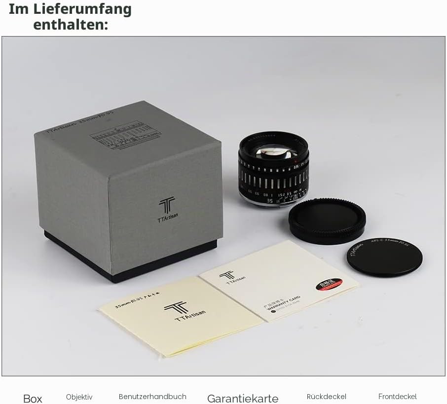 TTArtisan 35mm F0.95 APS-C Manueller Fokus Kameraobjektiv, super grosse Blende, Retro-Stil, leichtes