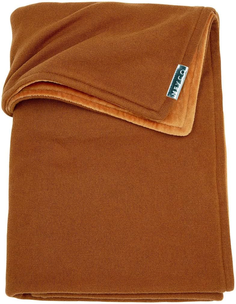 MEYCO Baby/Kuscheldecke - samtweichem Plüsch Knit Basic - 75x100cm - Camel 75x100 cm Camel, 75x100 c