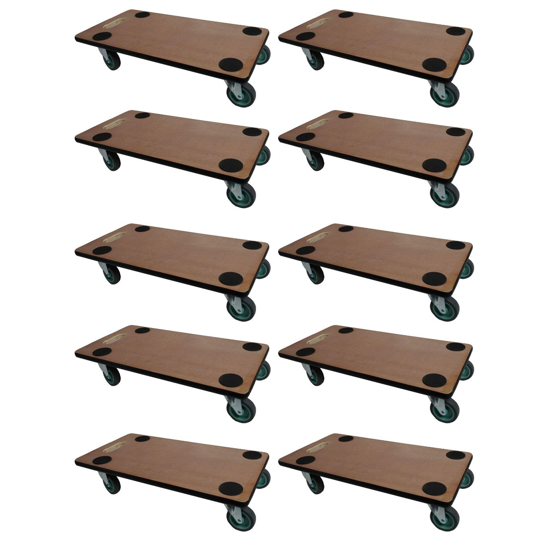 PROREGAL Profi Transportroller Hercules 30x60 cm Schwerlast bis 200 kg mit 4 Gummirollen & Griff, Sp