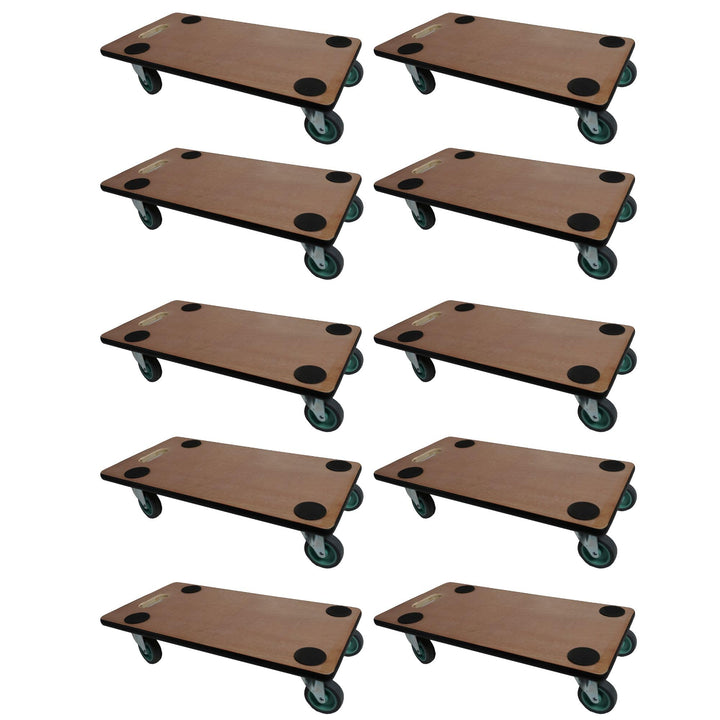PROREGAL Profi Transportroller Hercules 30x60 cm Schwerlast bis 200 kg mit 4 Gummirollen & Griff, Sp