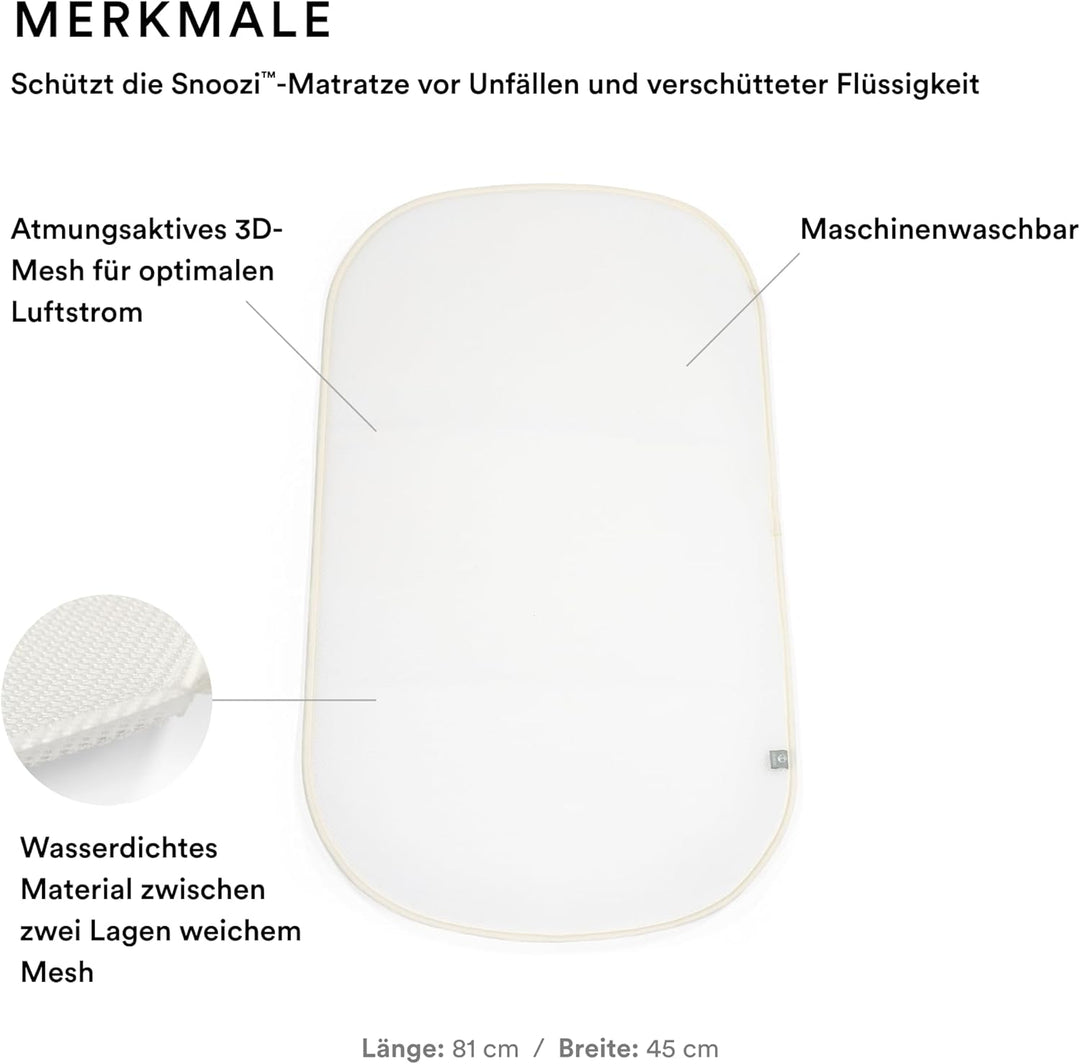 Stokke Snoozi Schutzbezug, White - Schützt und verlängert die Lebensdauer der Snoozi Matratze - 100%