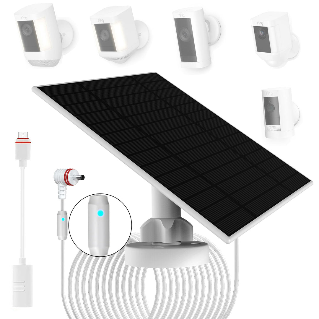 6W Solarpanel mit Ladewarnung, Atemlicht, für Ring kamera mit eingebauten wiederaufladbaren Batterie