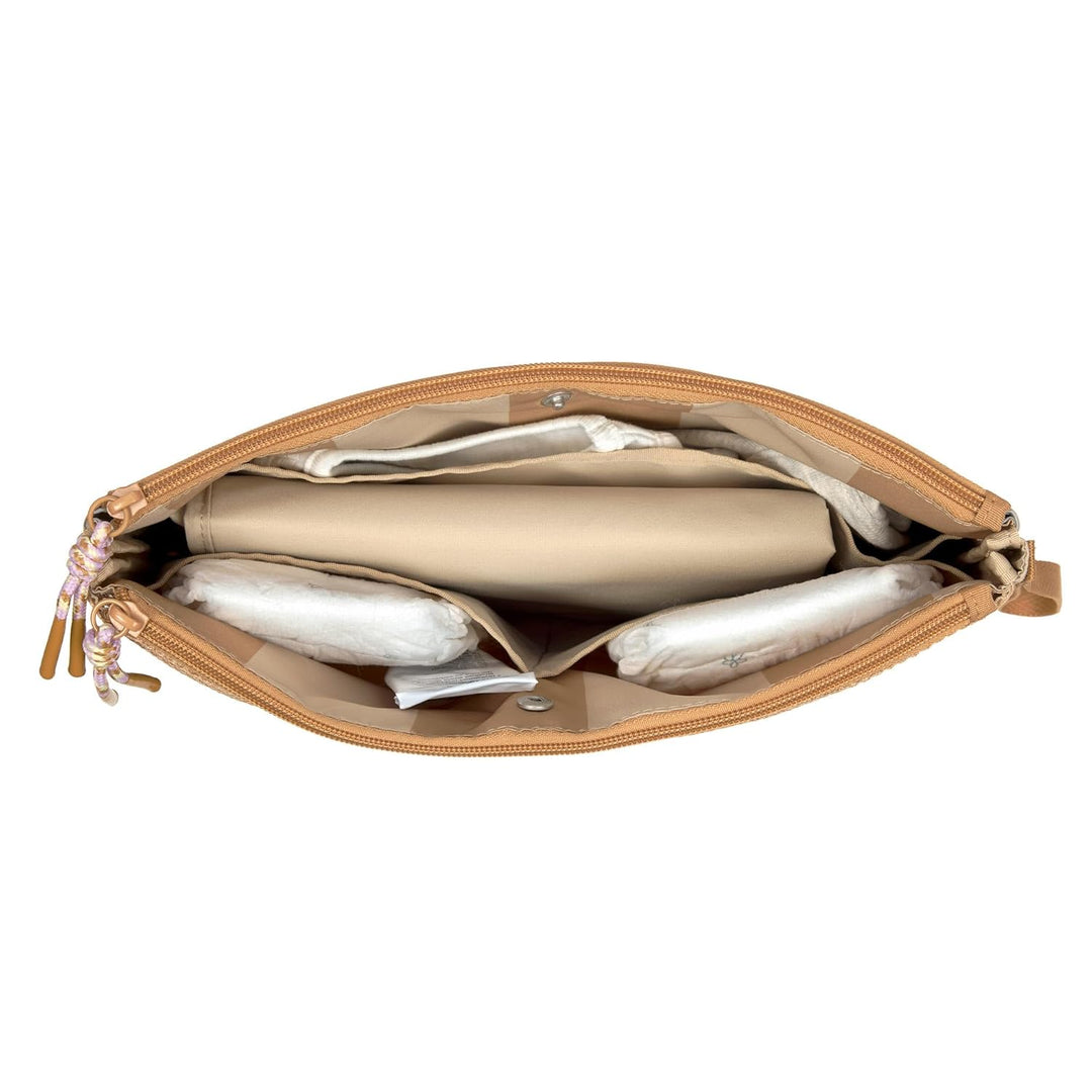 LÄSSIG Baby Windeltasche mit Wickelunterlage für unterwegs/Casual Changing Organizer beige/camel Bra